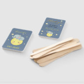 Moon and Stars Cute Elephant Baby Boy Shower Handwaaier (Niet-gemonteerd)