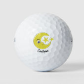 Moon And Stars Design Golfballen (Voorkant)