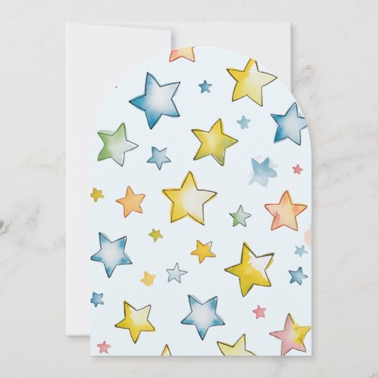 Moon and Stars: een uitnodiging voor een Baby show (Achterkant)