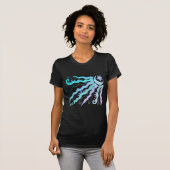 Moon and Stars Funky Abstracte draagbare kunst T-shirt (Voorkant volledig)
