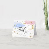 Moon and Stars Gender onthullen Hartelijk dank Bedankkaart (Voorkant)