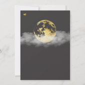 Moon and Stars Gold Celestial Baby shower Kaart (Achterkant)