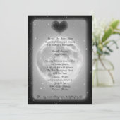 Moon and Stars Invitation Kaart (Staand voorkant)