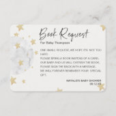 Moon and Stars Neutral Baby shower Boekaanvraag Informatiekaartje (Voorkant)