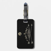 Moon and Stars Night Sky Mountain Range Mandala Bagagelabel (Achterkant verticaal)