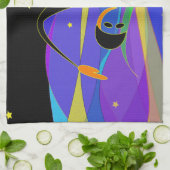 Moon and Stars Night Swimmer Theedoek (Gevouwen)
