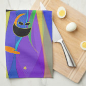 Moon and Stars Night Swimmer Theedoek (Quarter Fold)