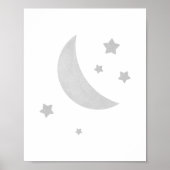 Moon and Stars Nursery Poster (Voorkant)