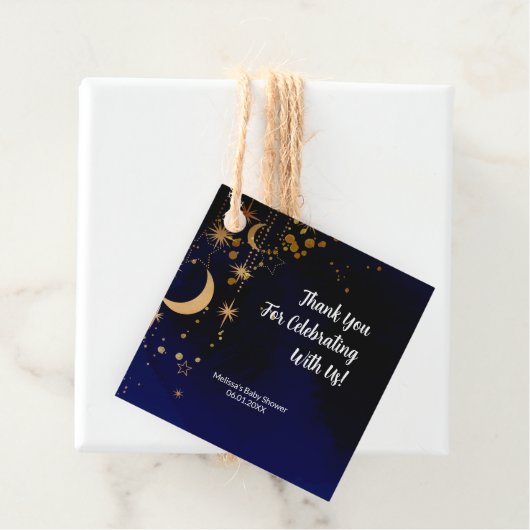 Moon and Stars Party Favor Labels (In situ)
