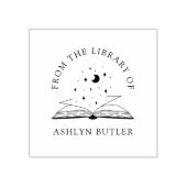 Moon and Stars Persoonlijke Bibliotheek Boek Stamp Rubberstempel (Afrduk)