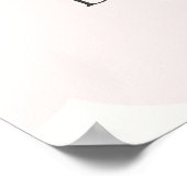 Moon and Stars Pink Baby Shower Welcome Sign Poster (Hoek)