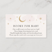 Moon and Stars Pink Books voor Baby insert kaart (Voorkant)