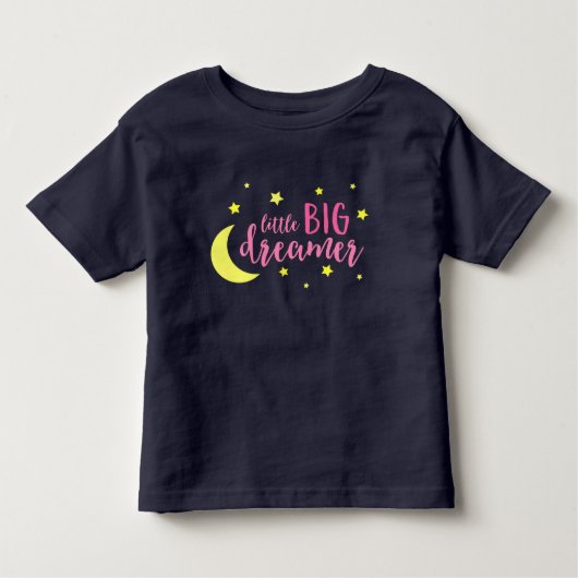 Moon and Stars Pink Little Big Dreamweaver Kinder Shirts (Voorkant)