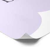 Moon and Stars Purple Baby Shower Welcome Sign Poster (Hoek)