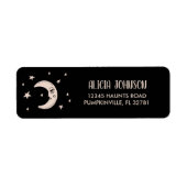 Moon and Stars Return Address Etiket (Voorkant)