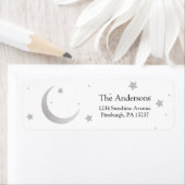 Moon and Stars Return Address Label (Insitu)