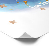 Moon And Stars Royal Blue Gold Welcome Sign Poster (Hoek)