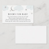 Moon and Stars Silver Books for Baby insert card Informatiekaartje (Voorkant / Achterkant)