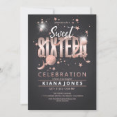 Moon and Stars Sweet 16 Roos Gold/Blk ID788 Kaart (Voorkant)