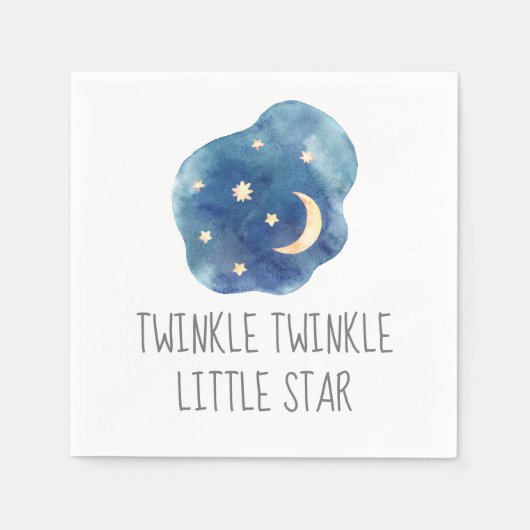 Moon and Stars Twinkle Twinkle Little Star Napkins Servet (Voorkant)