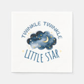 Moon and Stars Twinkle Twinkle Little Star Napkins Servet (Voorkant)