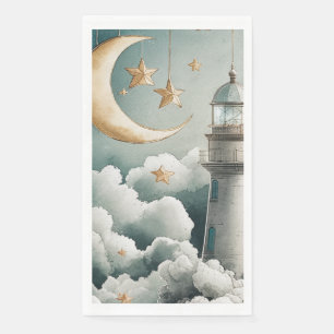 Moon and Stars Vuurtoren Gastenhanddoek Servetten