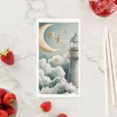 Moon and Stars Vuurtoren Gastenhanddoek Servetten (Insitu)