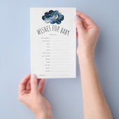 Moon and Stars Wensen voor Baby shower Advies Kaar Flyer (Hand)
