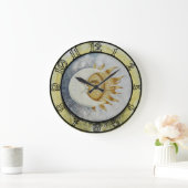 Moon and Sun Celestial Astronomy Grote Klok (Huis)