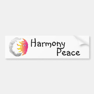 Moon and Sun, Harmony, Peace Bumpersticker