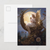 Moon Angel Fantasy Art Briefkaart (Voorkant / Achterkant)