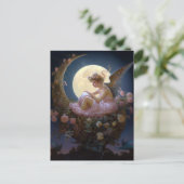 Moon Angel Fantasy Art Briefkaart (Staand voorkant)