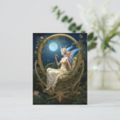 Moon Angel Fantasy Art Briefkaart (Staand voorkant)