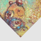 MOON ANGEL IN BLUE GOLD GEEL VLOEISTOFFEN TISSUEPAPIER (Detail)