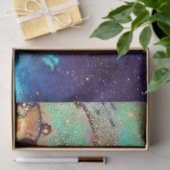 MOON ANGEL IN BLUE GOLD GEEL VLOEISTOFFEN TISSUEPAPIER (Geschenk)