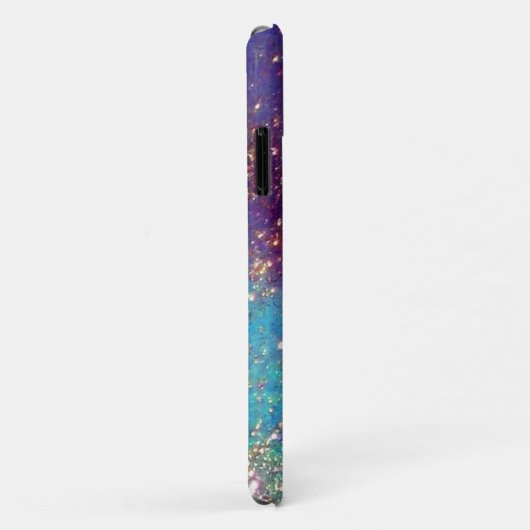 MOON ANGEL IN BLUE GOLD SPARKLES Monogram Case-Mate iPhone Case (Achterkant/rechts)