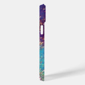 MOON ANGEL IN BLUE GOLD SPARKLES Monogram Case-Mate iPhone Case (Achterkant / Rechts)