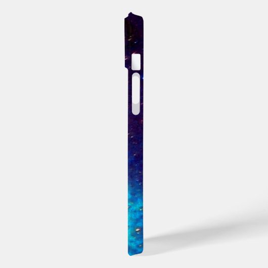 MOON ANGEL IN BLUE GOLD SPARKLES Monogram Case-Mate iPhone Case (Achterkant / Links)