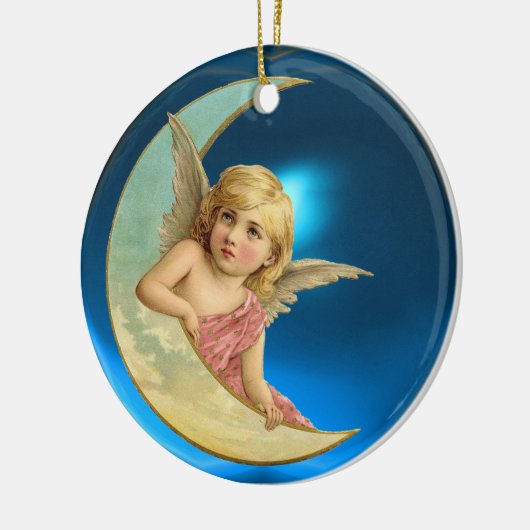 MOON ANGEL KERAMISCH ORNAMENT (Links)