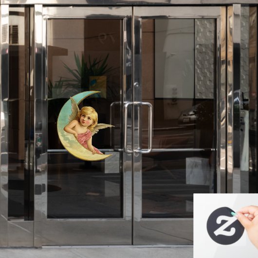  Moon Angel Raamsticker (Kantoordeur)