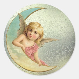  Moon Angel Ronde Sticker