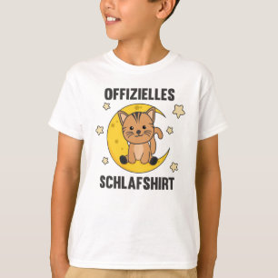 Moon Animal Cat Officiële Slaap-Shirten T-shirt