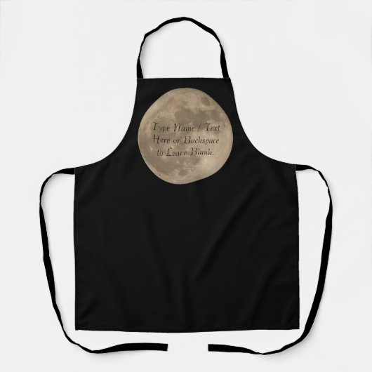 Moon Aprons Apron - Aangepaste Mon Aprons Schort (Voorkant)