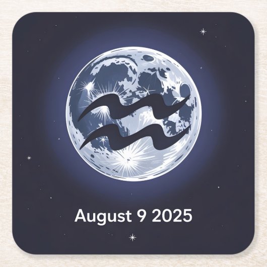 Moon Aquarius Onderzetter Set (Voorkant)