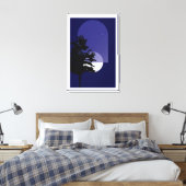 Moon Art Bohemian Style, grote afwerking Canvas Afdruk (Insitu (Slaapkamer))