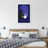 Moon Art Bohemian Style, grote afwerking Canvas Afdruk (Insitu (Slaapkamer))