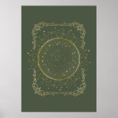 Moon art, decoratieve maan poster (Voorkant)