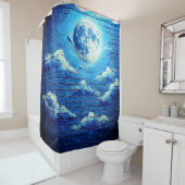 Moon Art Douchegordijn (In situ)
