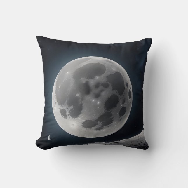 Moon Art Kussen - Hemelse Maanfase Home Decor (Voorkant)