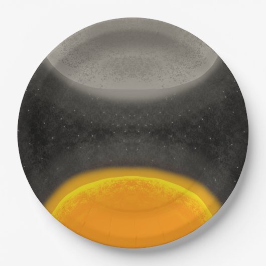 Moon Asteroid Sun Galaxy Birthday Papieren Bordje (Voorkant)